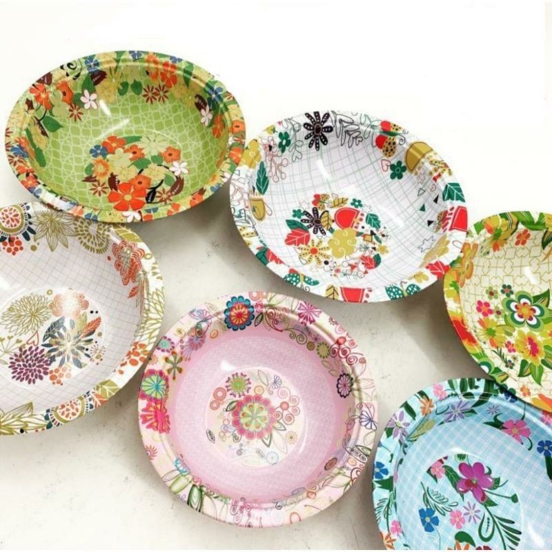 Yamata Baskom Mini Bahan Enamel Tebal Premium / Baskon Diameter 23 Cm / Mangkok Besar 23 Cm / Baskom