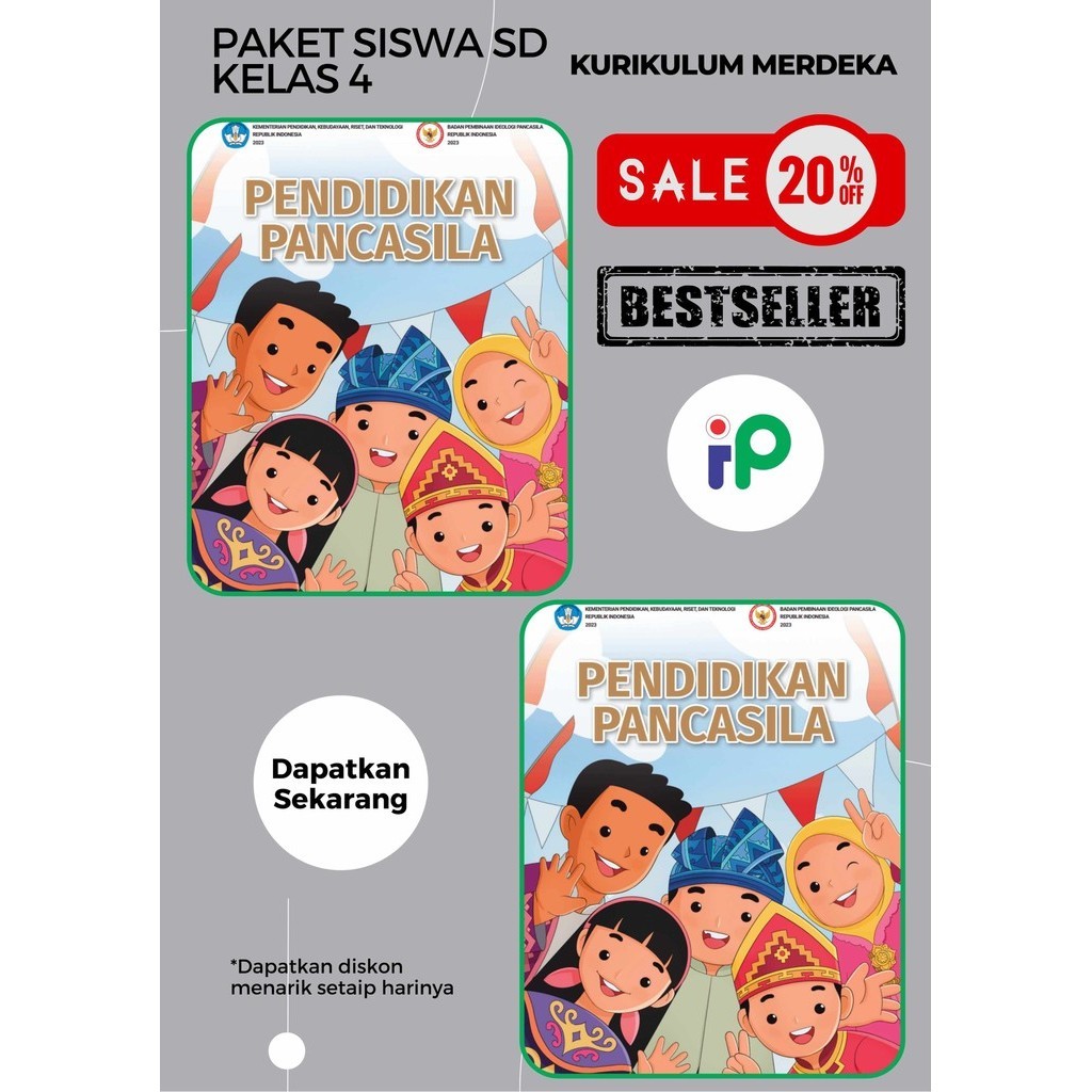 Buku Paket Siswa PPKN Kelas 4 SD Kurikulum Merdeka TERBARU 2024