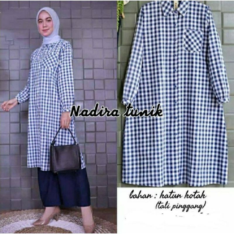 Baju Fashion Korea NADIRA TUNIK REMAJA KEKINIAN / Baju Fashion Wanita Korea Bahan Lembut Adem Warna 