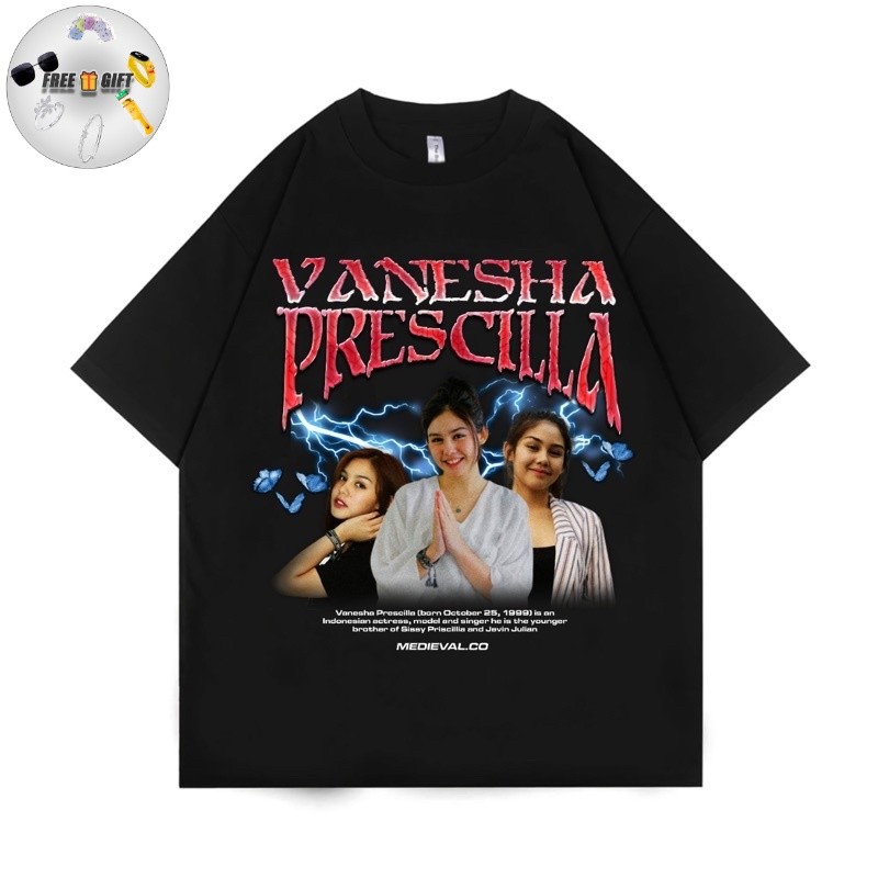 [FREE GIIFT] KAOS BAJU VANESHA PRESCILLA VANESHAASS | TSHIRT MILEA DILAN 1990 1991 | RAP TEE | BOOTL