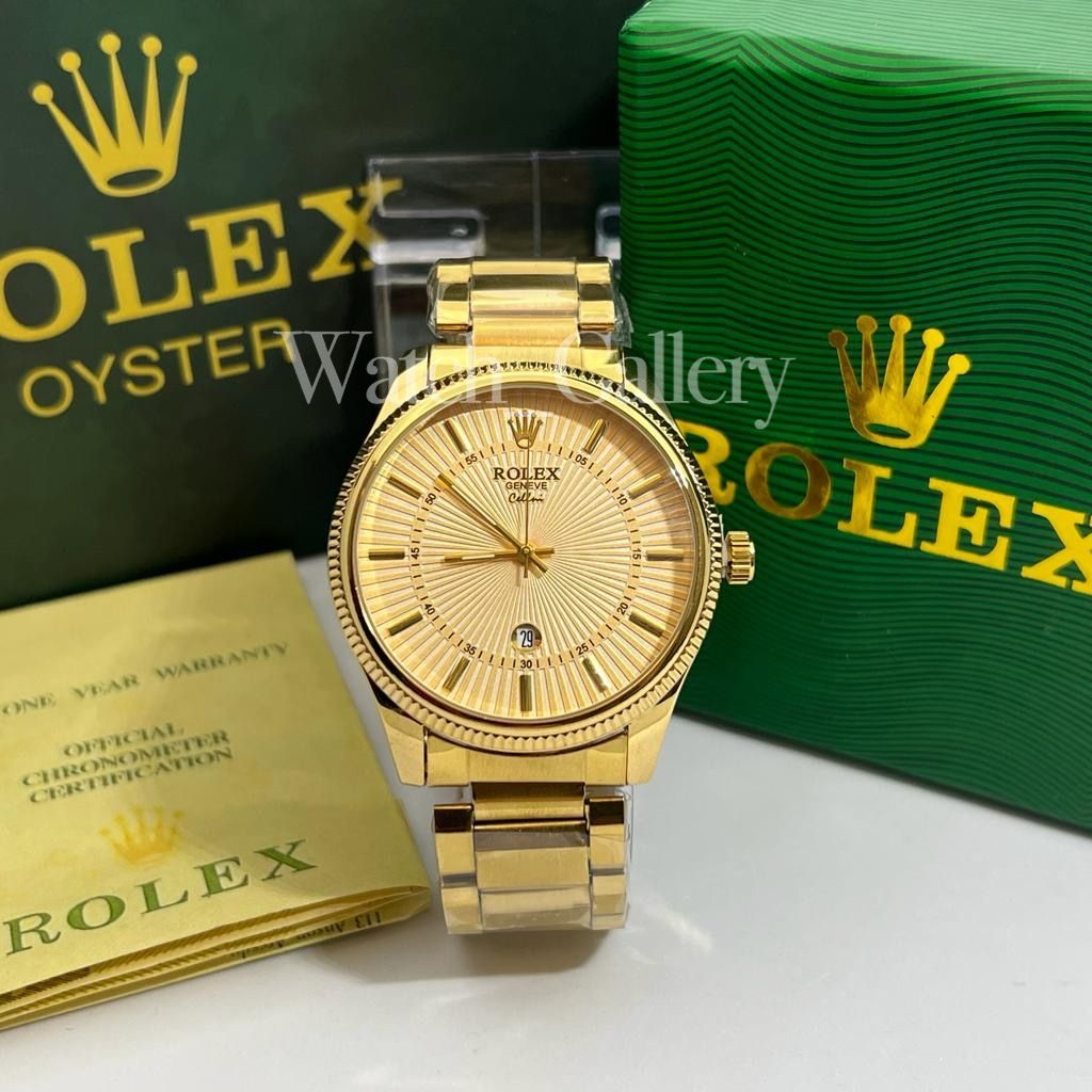 Promo  Jam Tangan Pria Rolex R8802 Tanggal Aktif Tali Rantai Free Box Original + Kartu & Baterai Cad