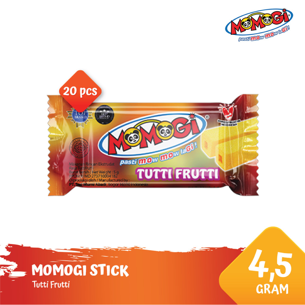 

Momogi Stick Snack Makanan Ringan 4,5gr - Tutti Frutti [1 Box @ 20 Pcs]