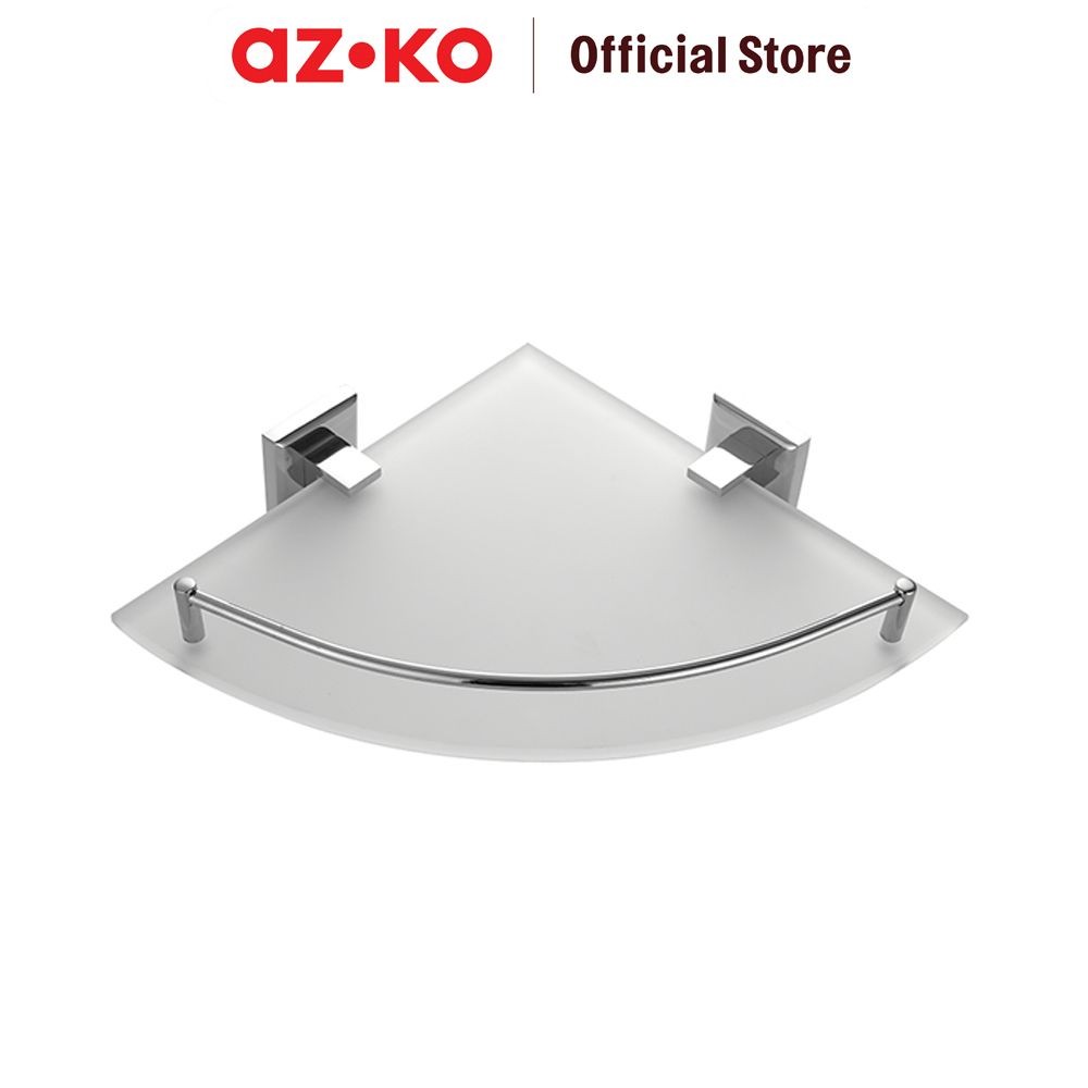 AZKO Acroz Rak Dinding Sudut Kamar Mandi Kaca Classic decorative wall shelf rak tembok serbaguna amb