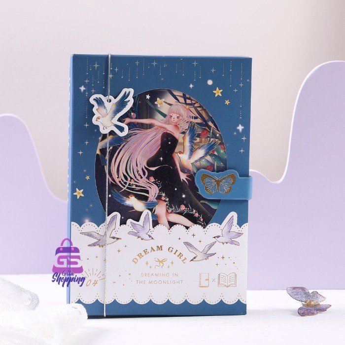 

THOS Magnetic Notebook Diary Dream Girl / Jurnal agenda Buku tulis - 6280 - B