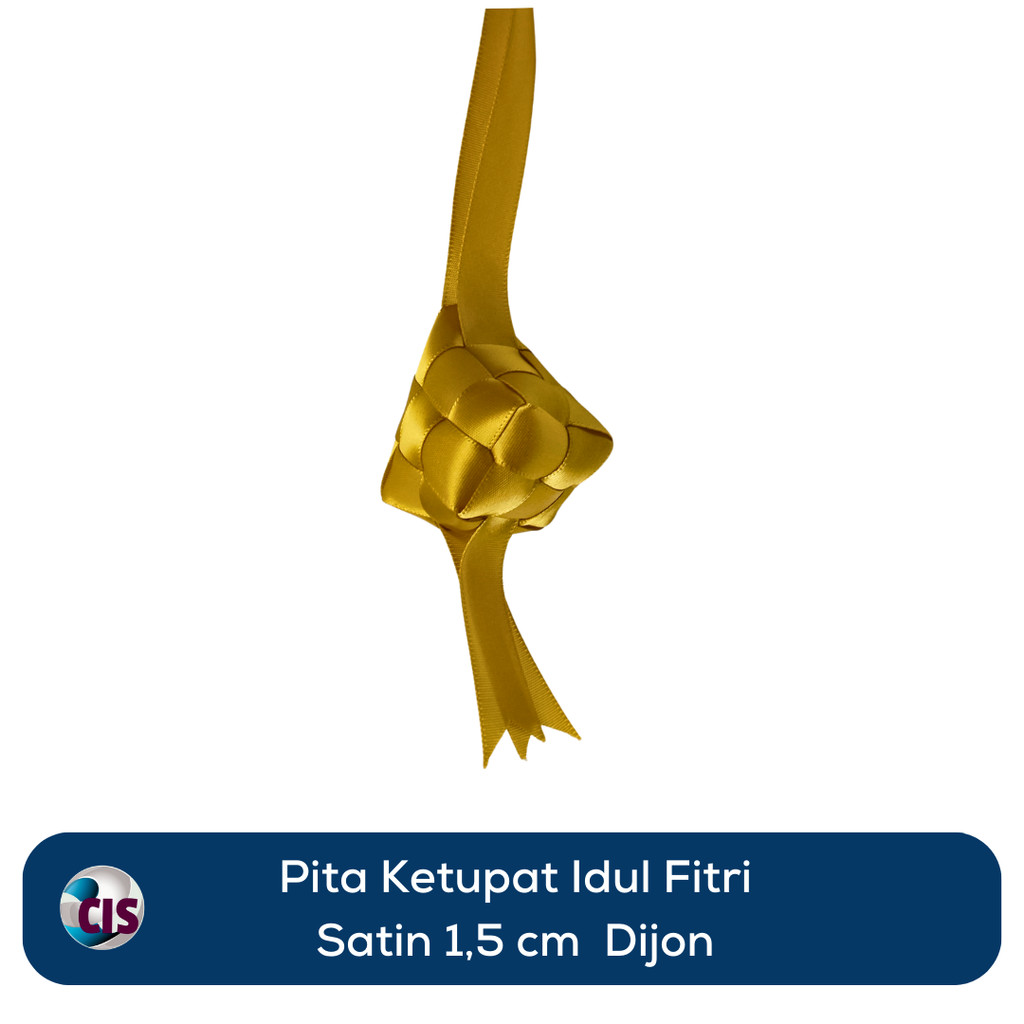 

Pita Ketupat Idul Fitri Satin ±1.5 cm / Pita Ketupat Lebaran ±1.5 cm Dijon