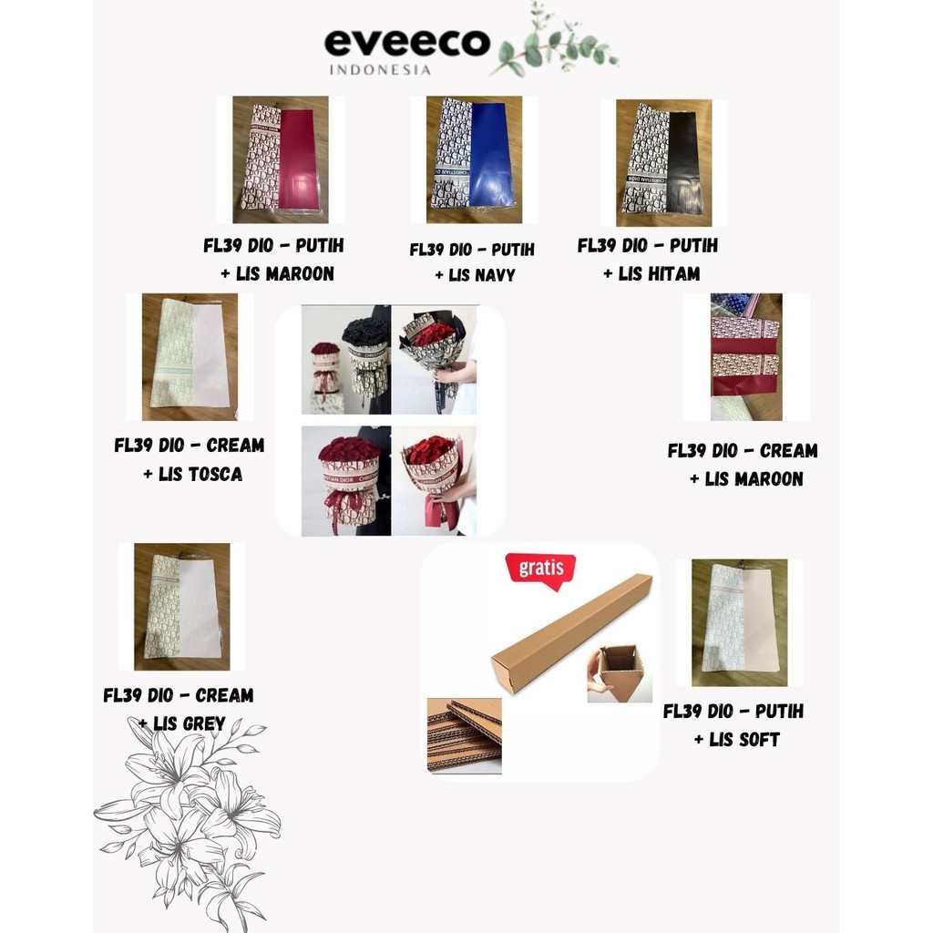 

EVEEco - FL39 BRAND Kertas Bunga Paper Buket Motif Cellophane