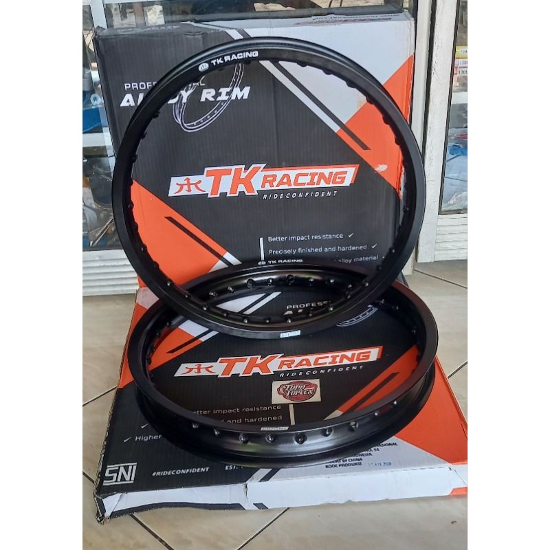 VELG TK RACING HITAM 1.60 1.85 RING 17 VELG PELEK TK RACING 1.60 & 185