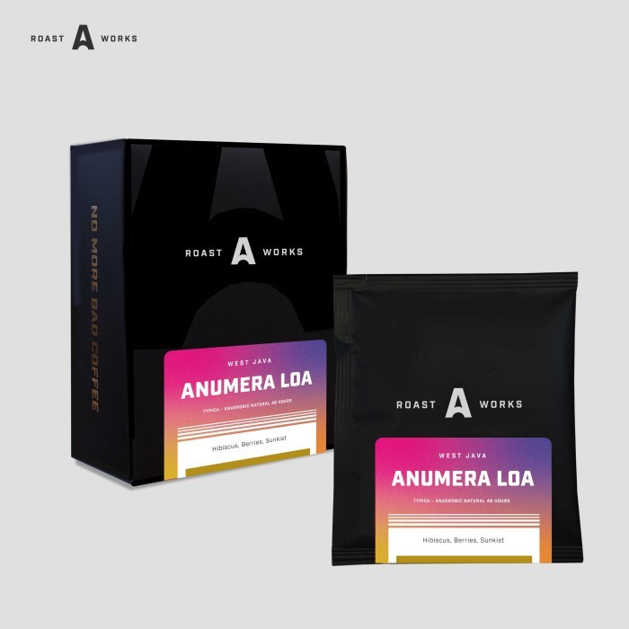 

West Java Anumera Loa Typica Anaerobic Natural 48 Hours - Specialty Coffee Drip Bag - A Roastworks - (5 x 10gr/sachet)