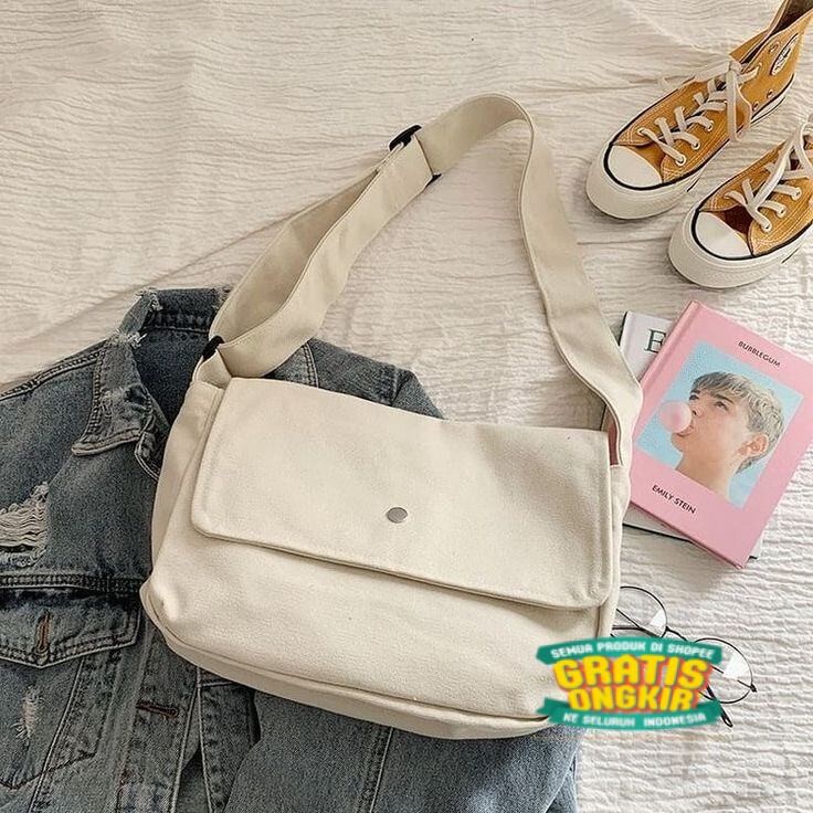 BBL / Tas Selempang Pria Distro Kanvas / Tas Selempang Wanita / Tas Canvas  slingbag wanita pria kek