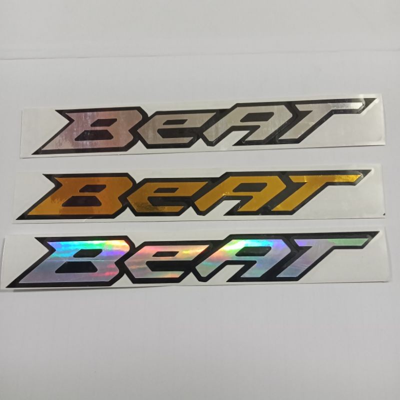 STIKER BEAT STICKER CUTTING HOLOGRAM MOTOR BEAT EMBLEM TIMBUL