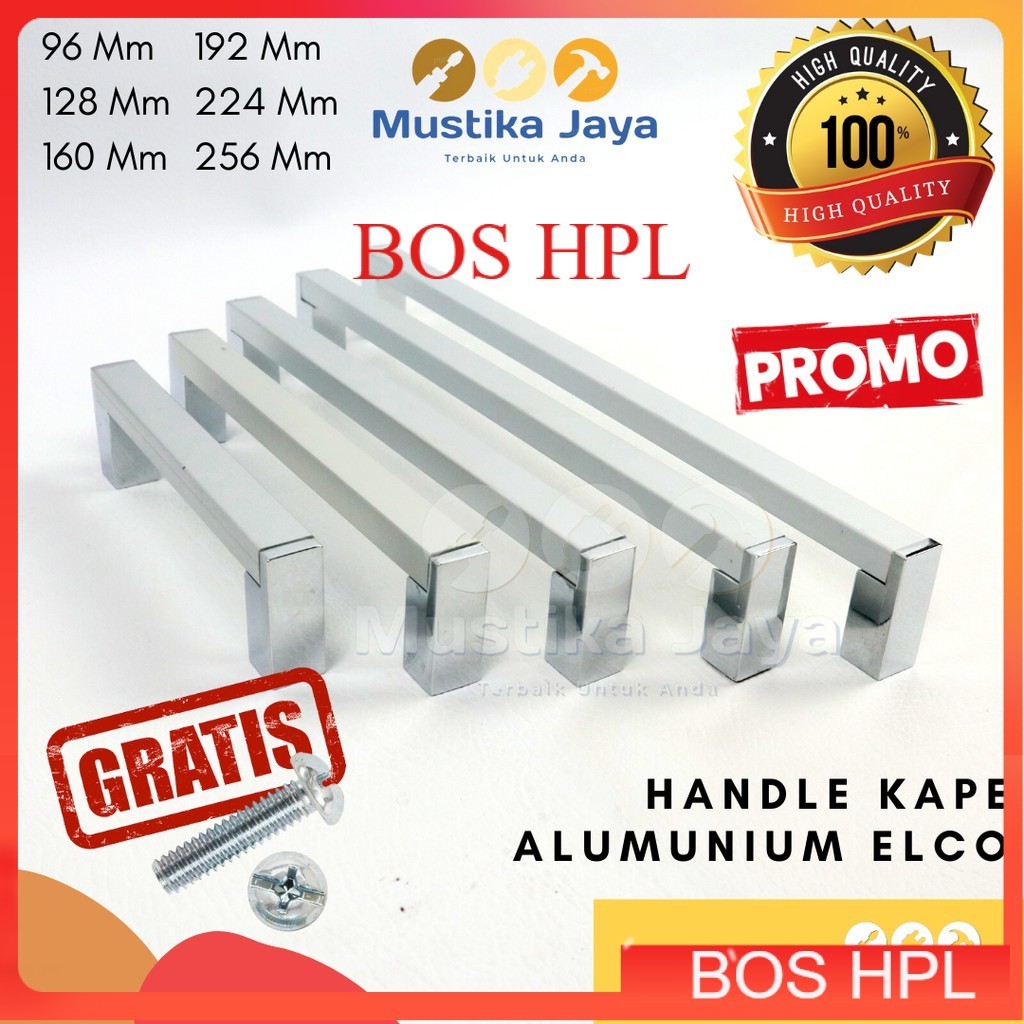 Handle Tarikan Gagang Lemari Laci Pintu Alumunium Elco Model Kape