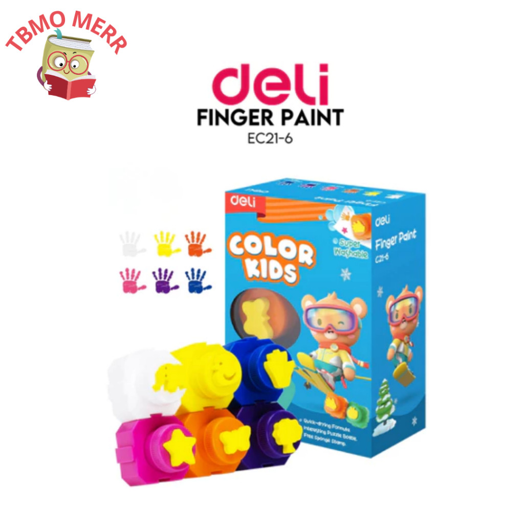 

Deli Finger Paint Super Washable 6C EC21-6 - Deli Finger Paint 6 Warna