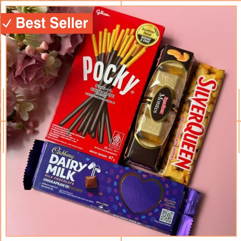

Hampers Keren KReatif Murah Kekinian / Tambahan Hampers Coklat Silverqueen SQ Cadburry Pocky