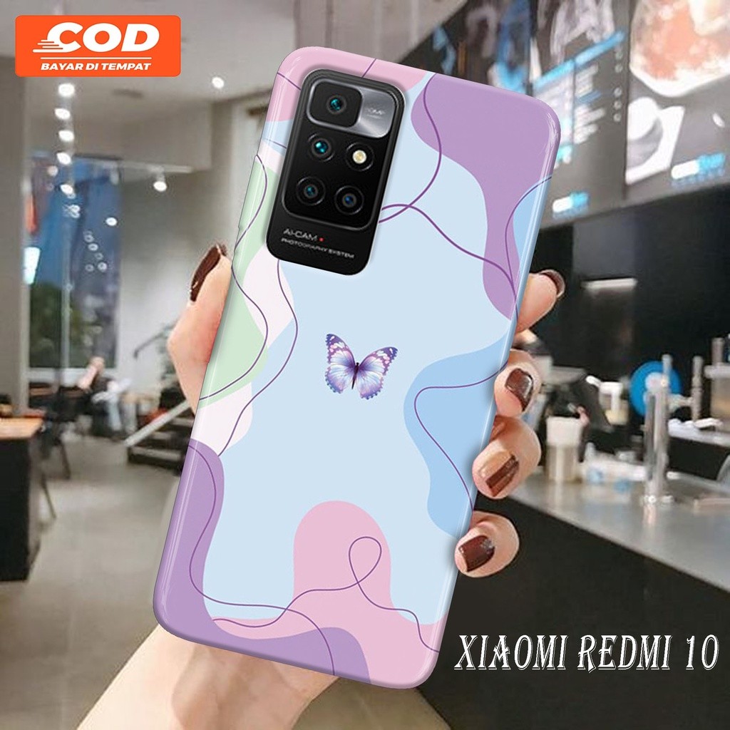 Case REDMI 10 Fashion Casing BUTTERFLY Hardcase 3D Fullprint Kesing REDMI 10 - Casing REDMI 10 - Sil