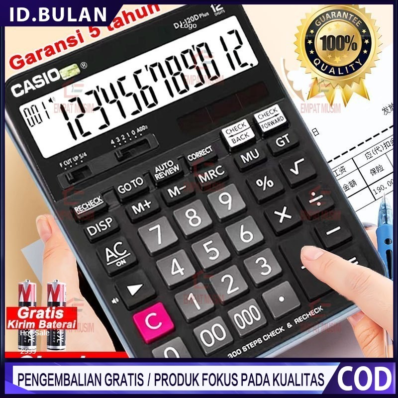 

Kalkulator Casio MJ 120D PLUS CHECK CORRECT Kalkulator Meja Check Correct 100% asli