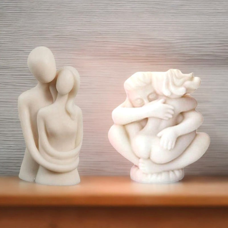 

1 piece, couple embrace Valentine's Day aromatherapy candle silicone home styling mold
