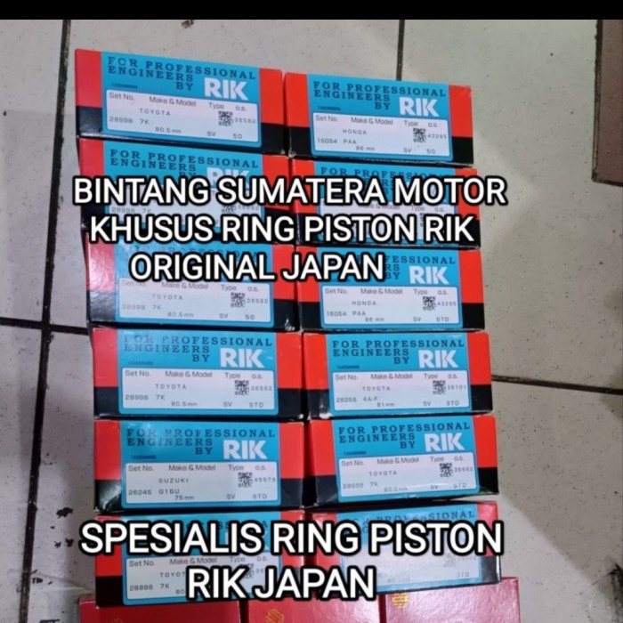 ring piston grand civic 88-91 std rik japan original part