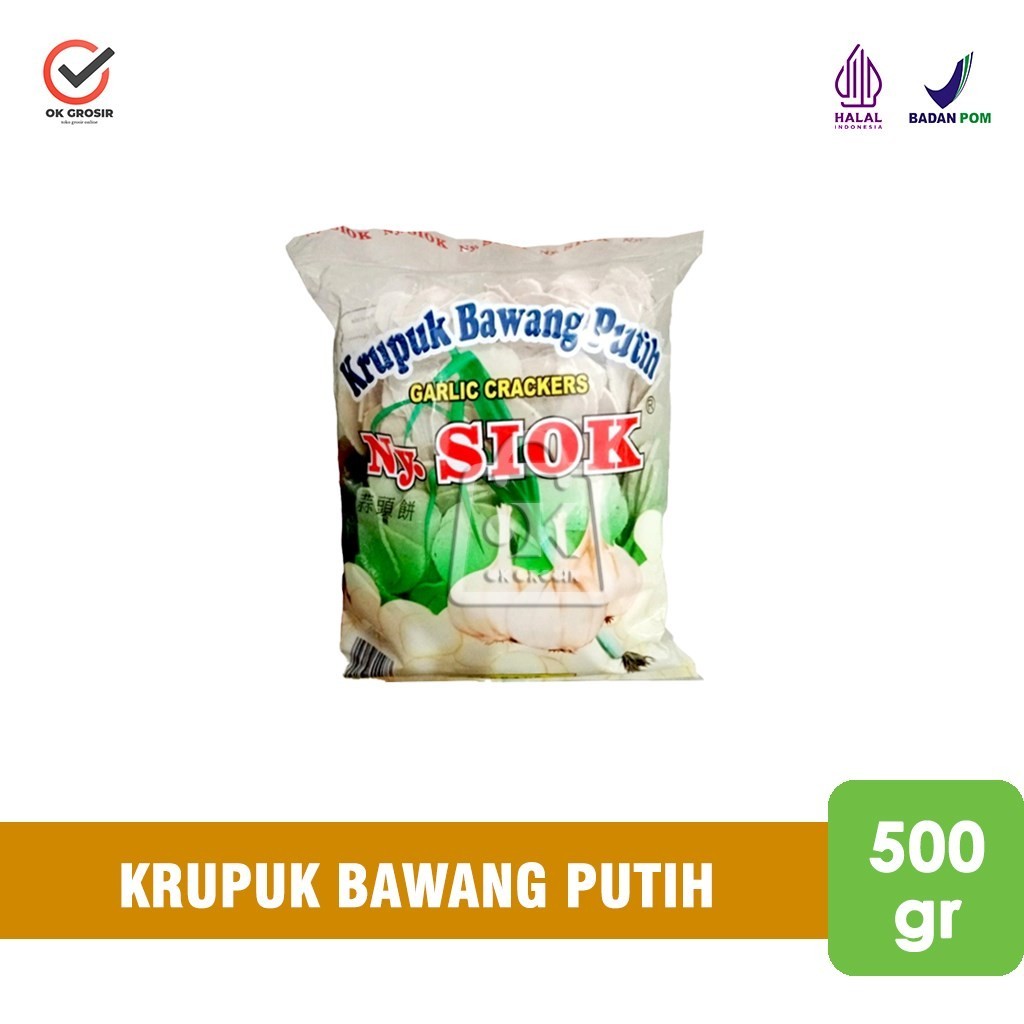 

Krupuk Ny Siok Bawang Putih / Garlic Crackers (500 gr)