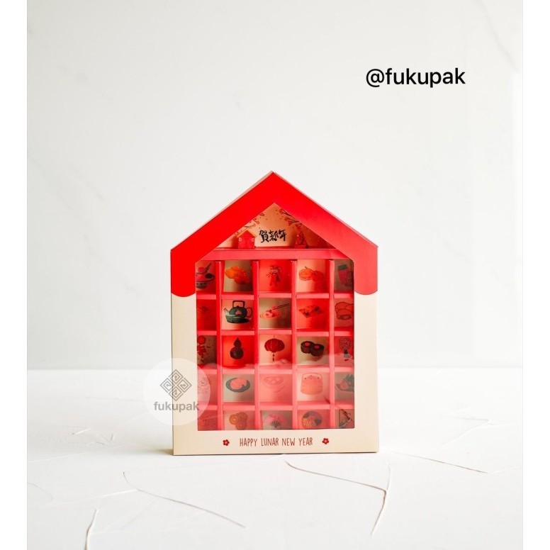 

Box Sekat 25 Imlek (10pcs) Kotak CNY nastar mochi coklat truffle LR