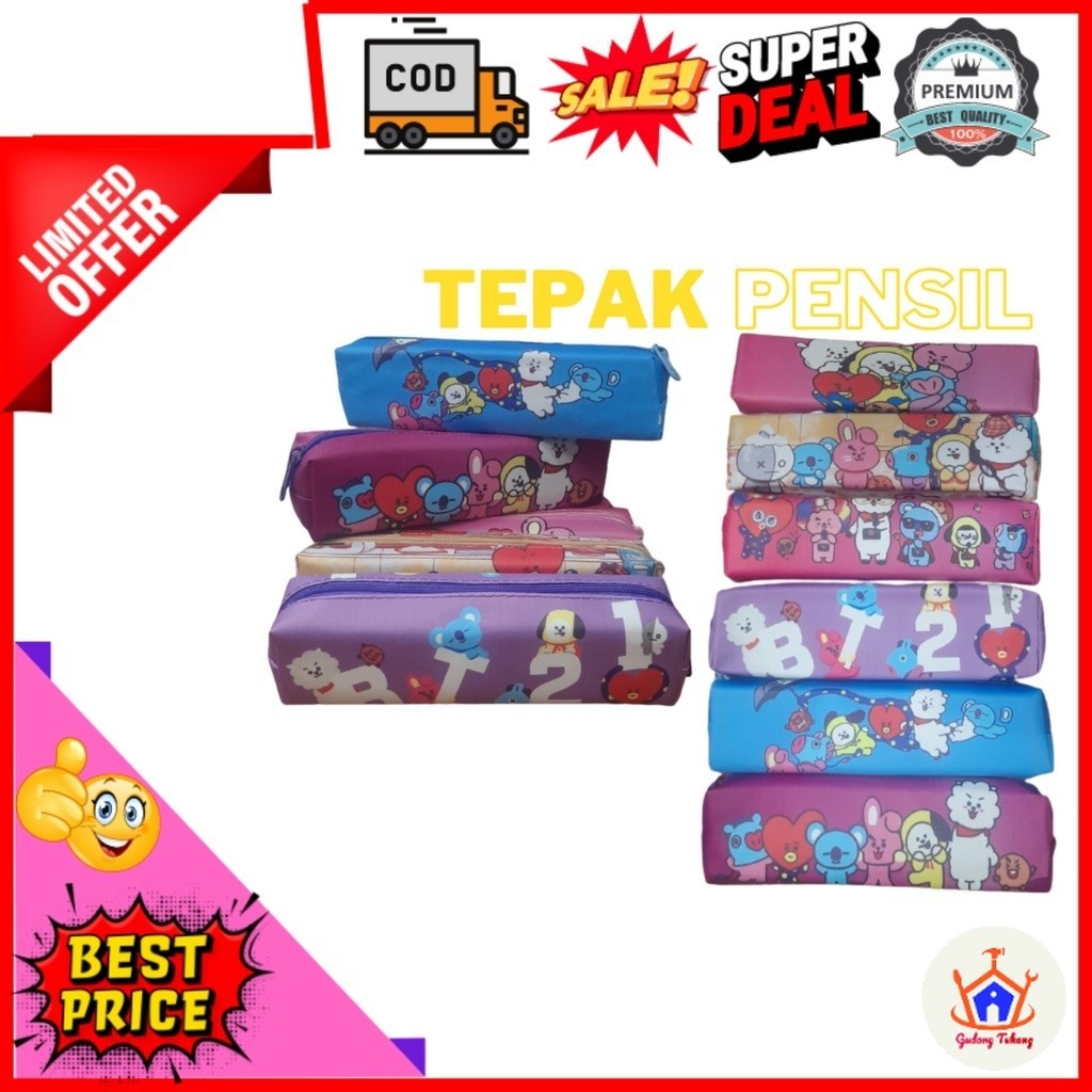 

Gudang Tukang Kotak Pensil Tempat Bolpoin Bts Lucu / Tas Tempat Pensil Bts21 / Tempat Pensil Karakter Anti Air
