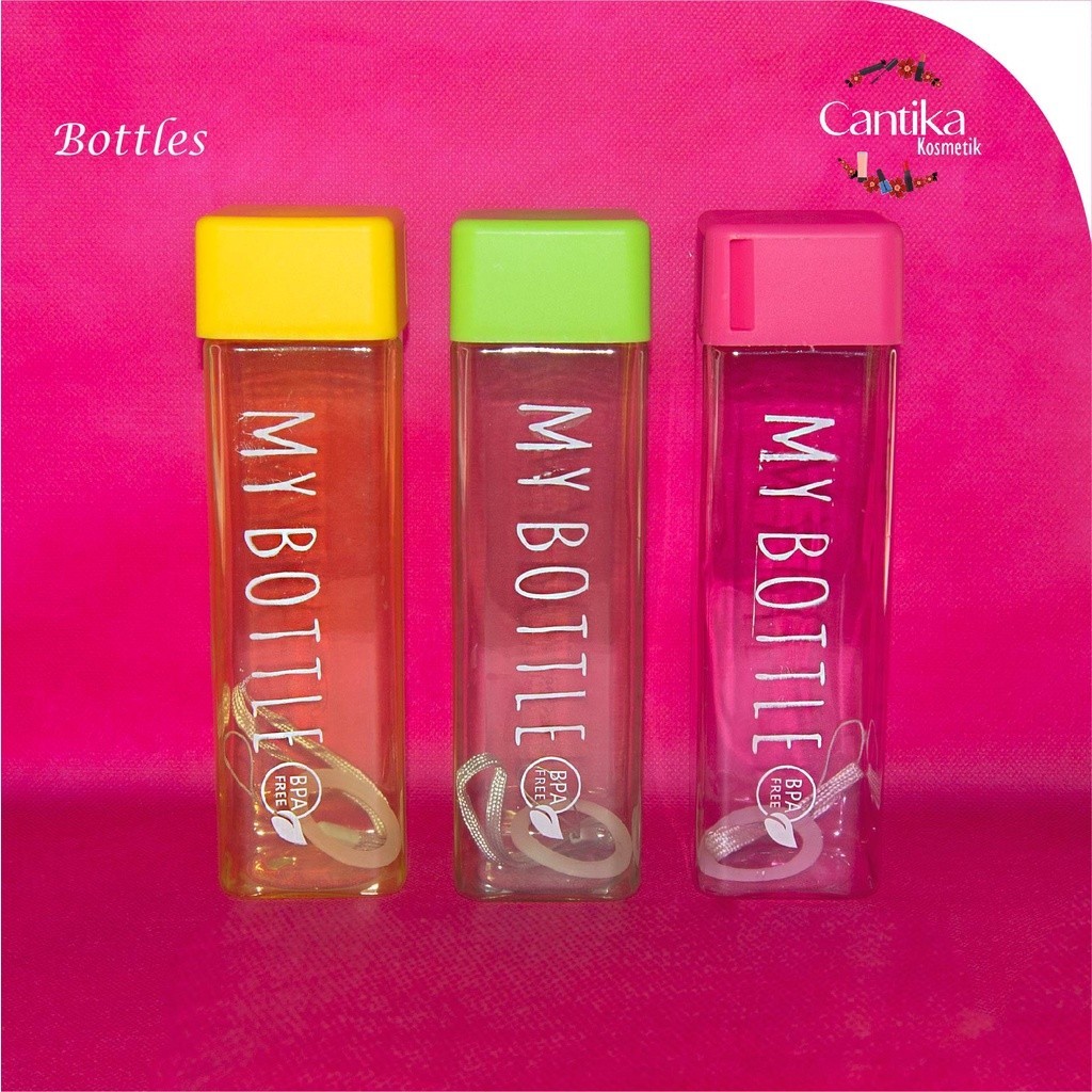 

♥ CANTIKA ♥ My bottle botol minum kekinian kotak souvenir pernikahan transparan tahan panas dingin kopi teh