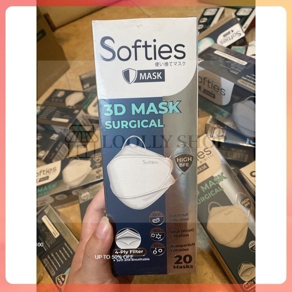 Softies 3D MASK SURGICAL 4ply isi 20/Masker Medis KF94 softies 4 ply