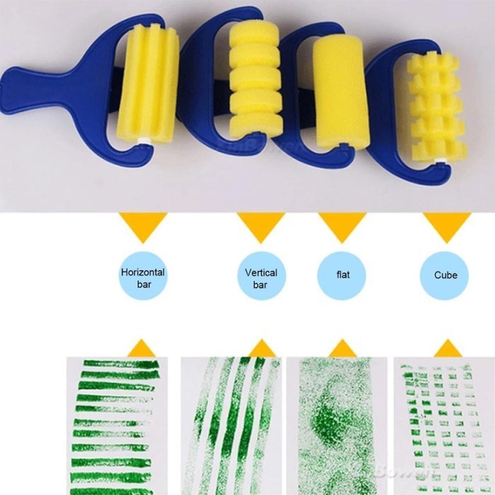 

Kuas Lukis Busa untuk Anak Set 44 pcs Sponge Paint Brush