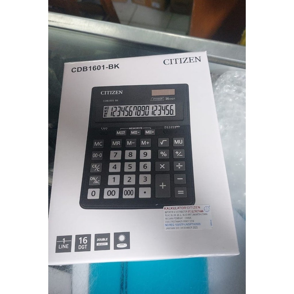 

Kalkulator Citizen CDB1601-BK Calculator 16 Digits