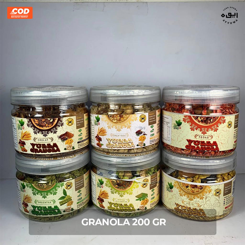 

GRANOLA SEREAL MAKANAN SEHAT CEMILAN DIET ORIGINAL 200gr