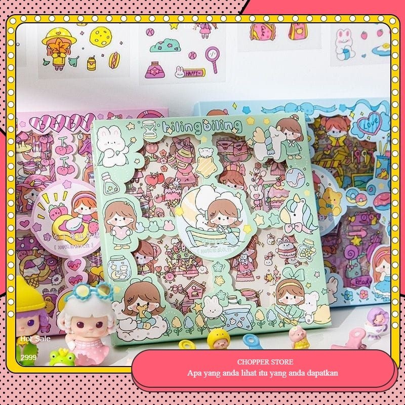 

COD Stiker Anak isi 100 Lembar Sticker 2D Diary Cartoon Lucu