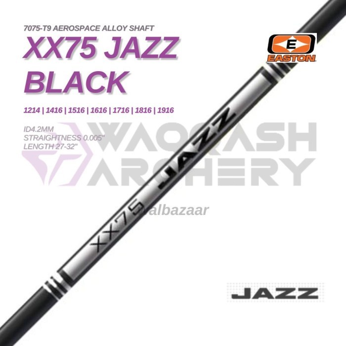 EASTON JAZZ XX75 BLACK Aluminium Arrow Alloy 0.005" Shaft Only