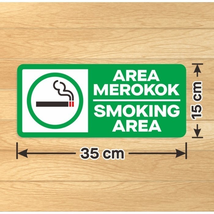 

Sticker Sign Vinyl Stiker Marka Label Area Merokok Smoking Area