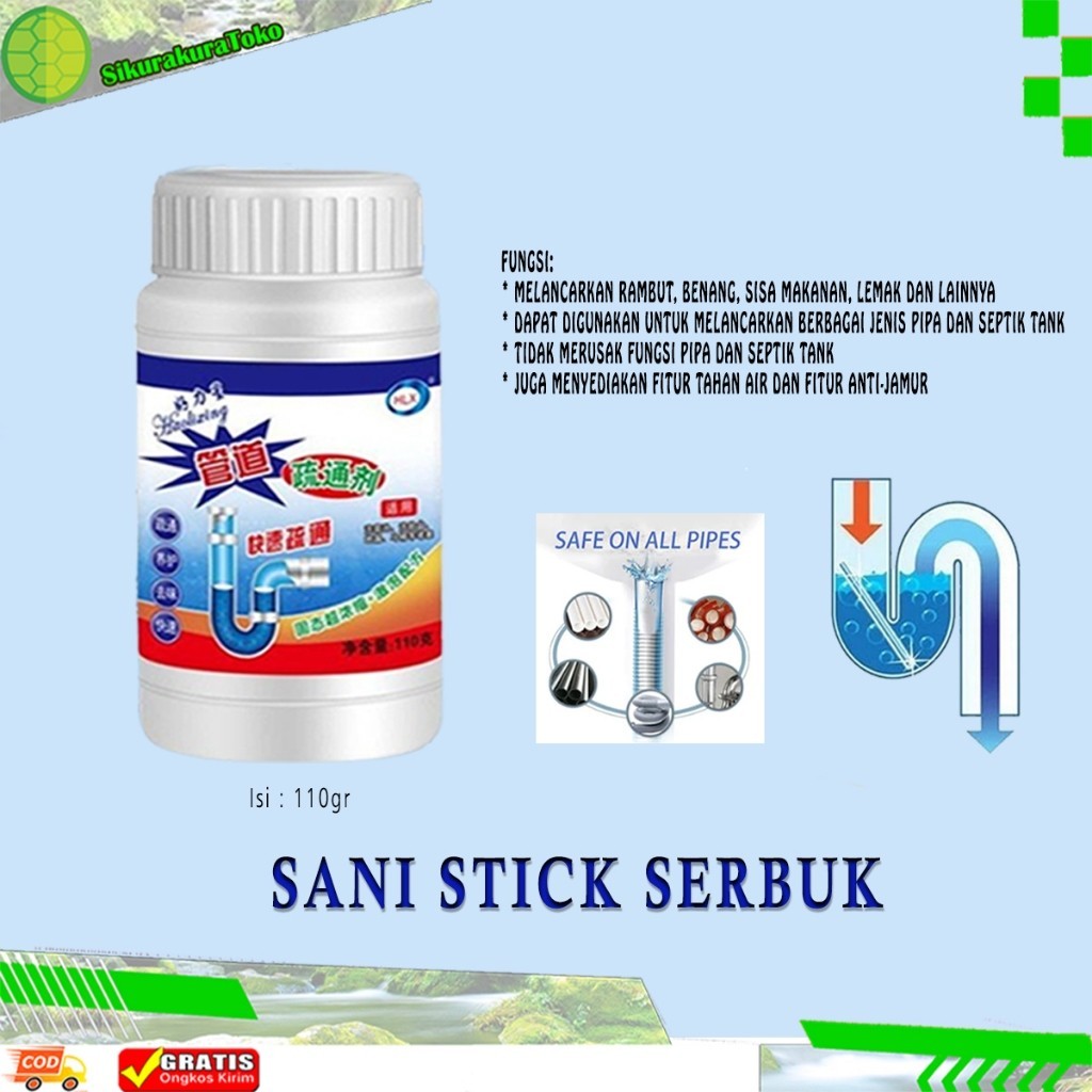 Sani Stick Drain Sticks Pembersih Saluran Air Mampet Pewangi Pipa Wastafel SaniStick