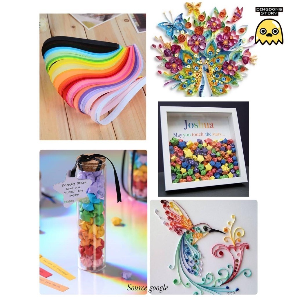 

Kertas origami kertas bintang quilling paper star paper scrapbook