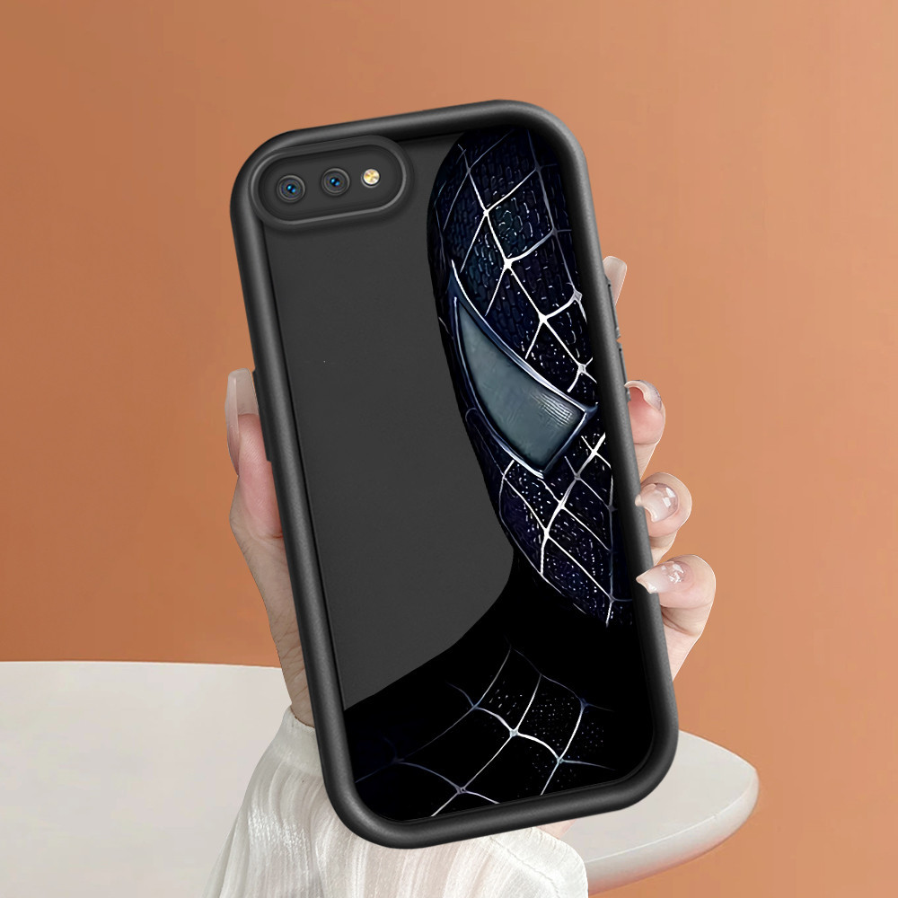 Casing Hp Untuk Realme C2 Phone Case Cesing Soft Cover Handsome Spider Man Mode Kesing Cream Cassing