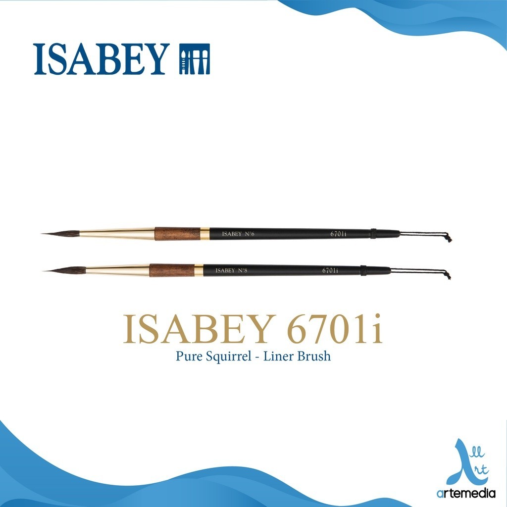 

Isabey 6701i Liner Pure Squirrel Brush Short Handle Kuas Lukis