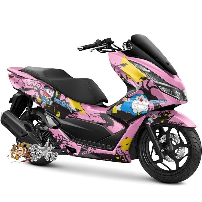 Decal PCX Full Body Stiker Full Body Motor Honda PCX 150 PCX 160 PCX 2025 - Doraemon Terbang
