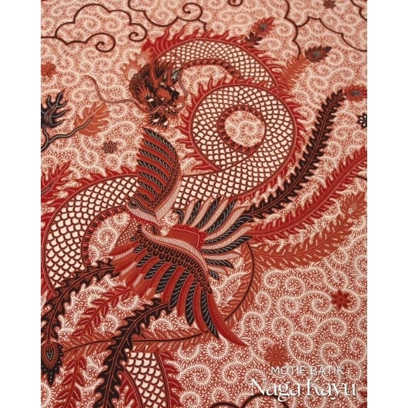 Kain Batik Meteran Potongan Motif Naga Kayu