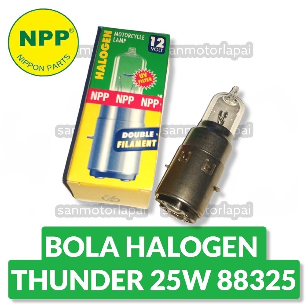 Bohlam Halogen Bola Halogen Thunder,Vespa 25W 88325 BA20D - NPP