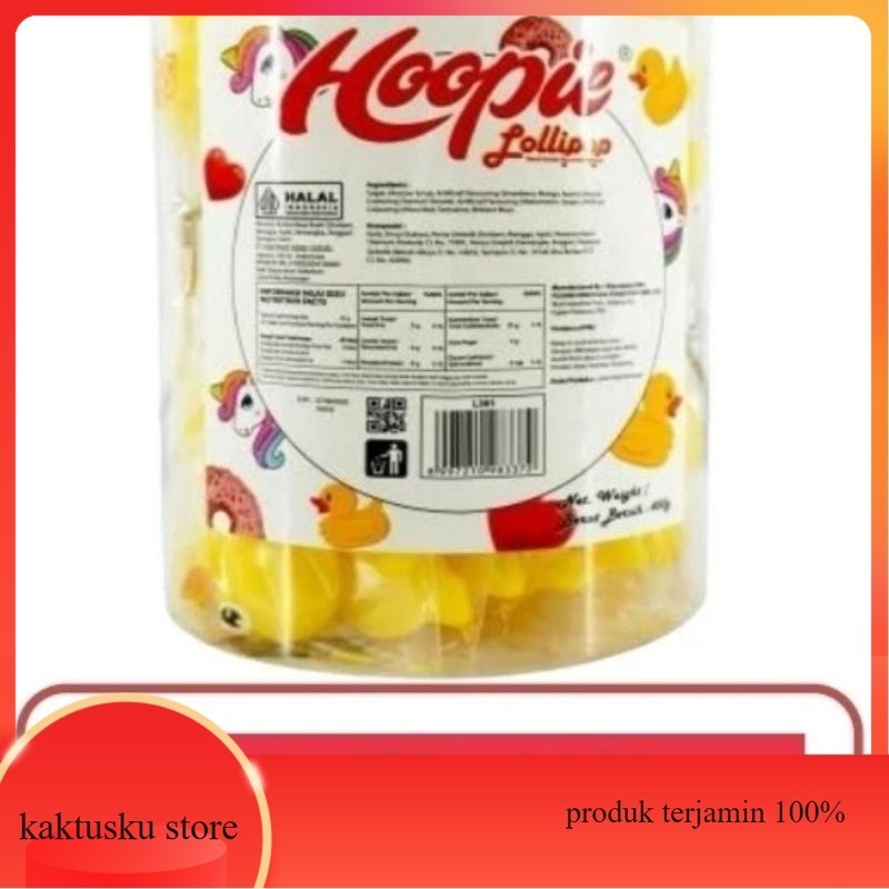 

permen lolipop hoopie 450 gr per toples/permen karakter lucu lolipop 450 gram