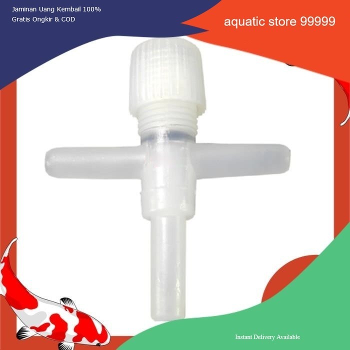 KRAN MODEL T kran udara aerator aquarium aquascape kran 2 arus