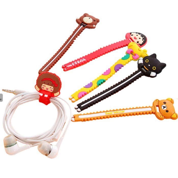 Tali Pengikat Kabel Charger Listrik Karakter Cord Holder 3d Acc Hp