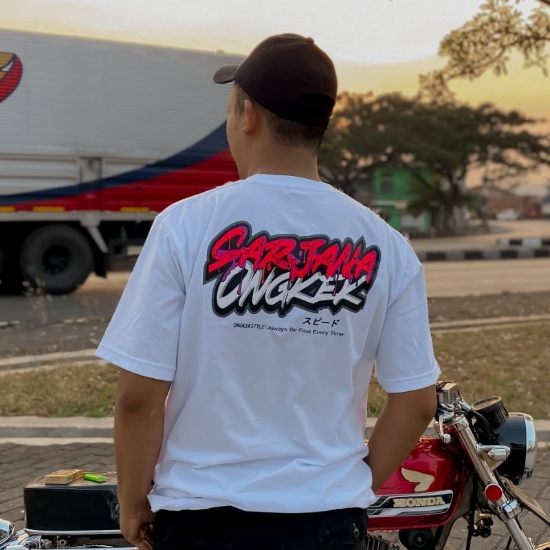 KAOS SARJANA ONGKEK ORIGINAL || TERBARU KAOS MOTOR MURAH SARJANA ONGKEK kaos distro pria wanita,atas