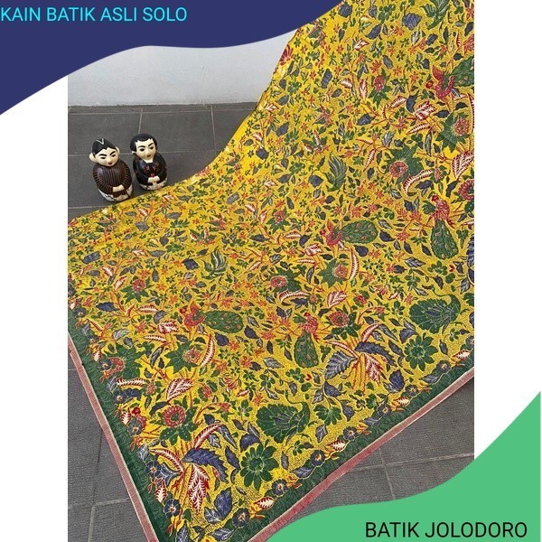 Kain batik solo tiga negri kuning cerah