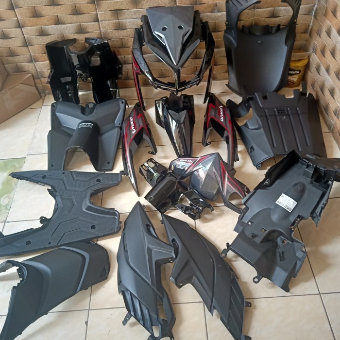 Full body halus kasar Vario techno 110 karbu hitam abu