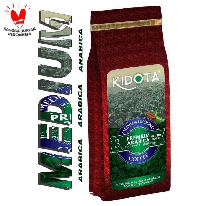 

[Coffee New] KOPI KIDOTA PREMIUM ARABICA 200 Gram MEDIUM GROUND (KOPI BUBUK KASAR)