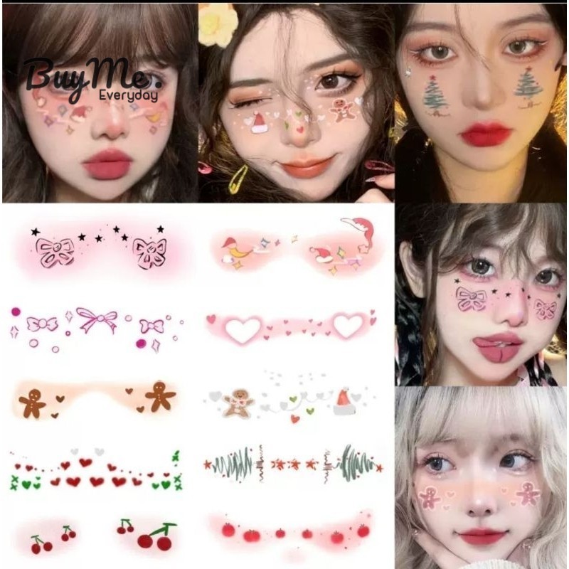 

DOUYIN Face Stiker Edisi Lovely mudah digunakan semprot basahi air