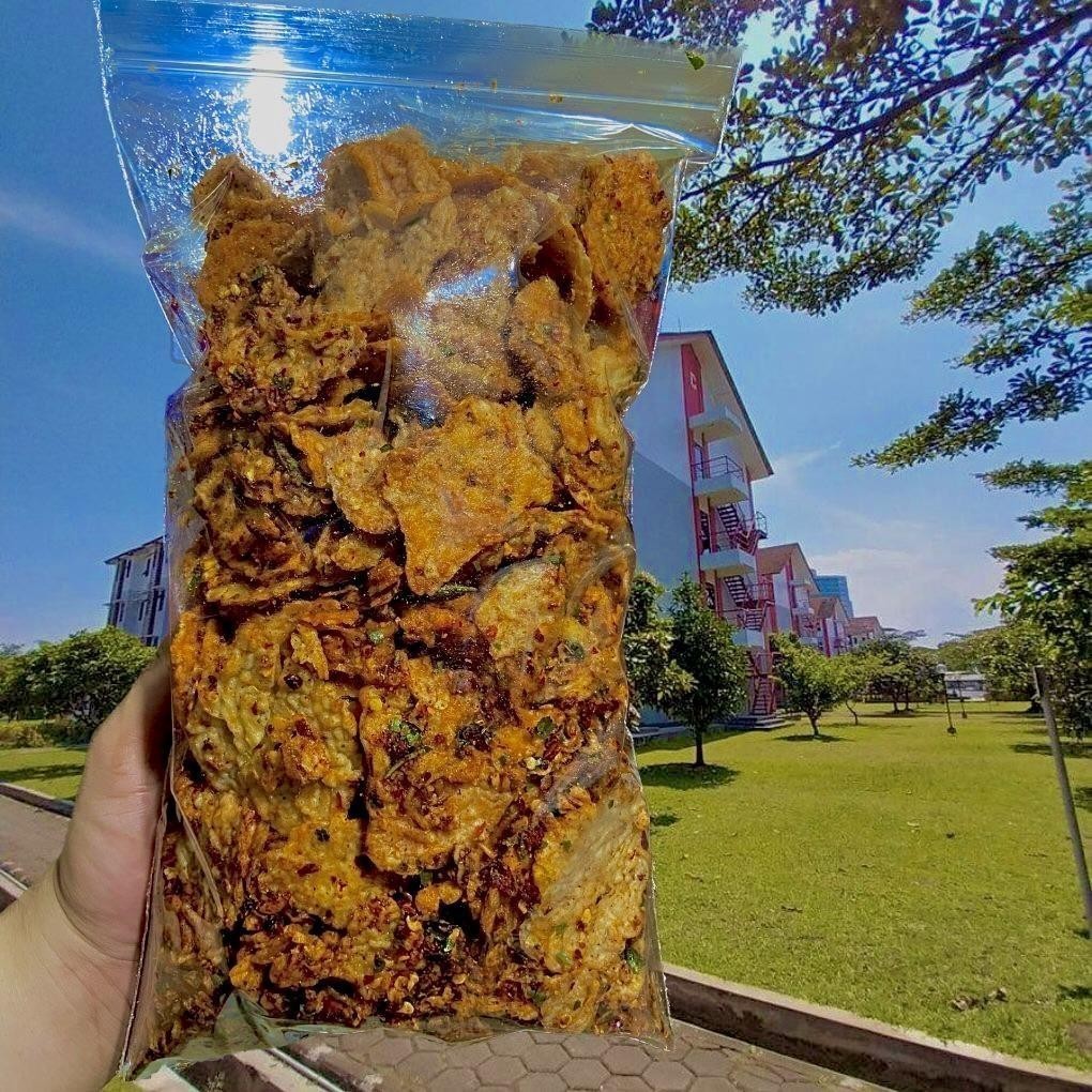 

Cemilan Tempe Crispy Pedas daun jeruk 250gr Kriukk snack Food