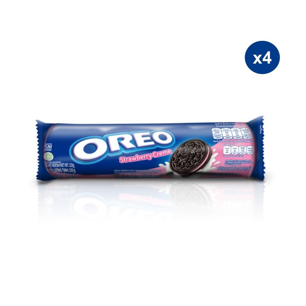 

Oreo Biskuit Strawberry Cream Regular 119,6g Untuk Snack Anak dan Dewasa x 4