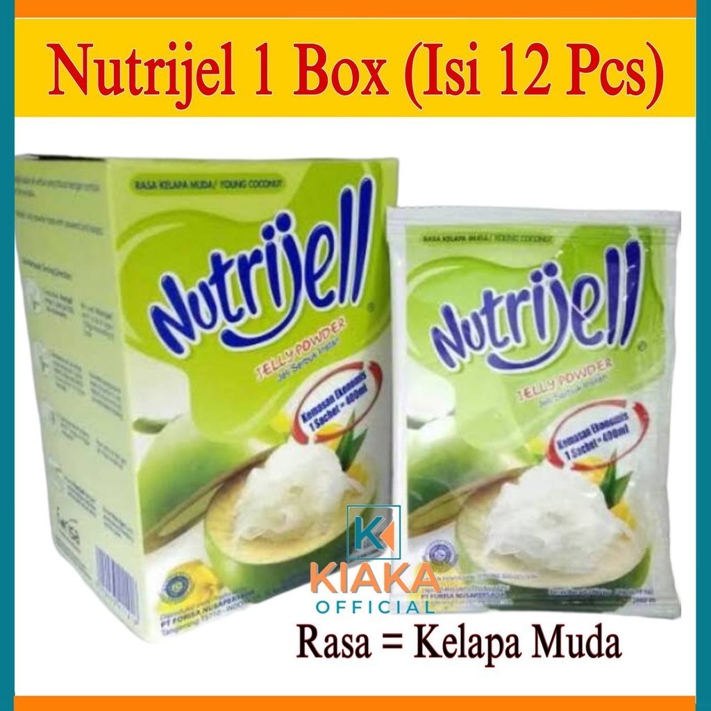 

Nutrijel Jelly Instant 10gr Rasa Kelapa Muda Kemasan Ekonomis 1 Pack / 12 Sachet